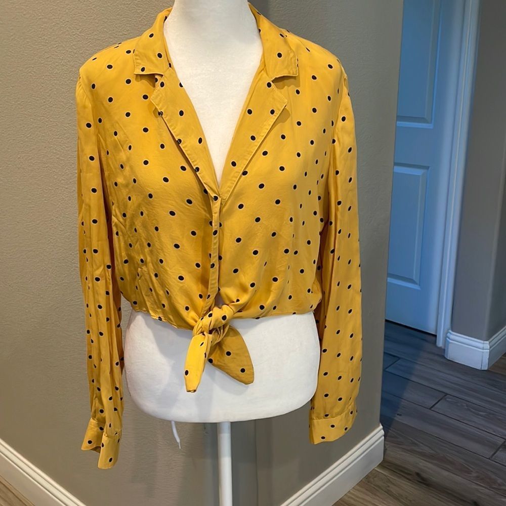 Reformation Alexis Long Sleeved Crop Top